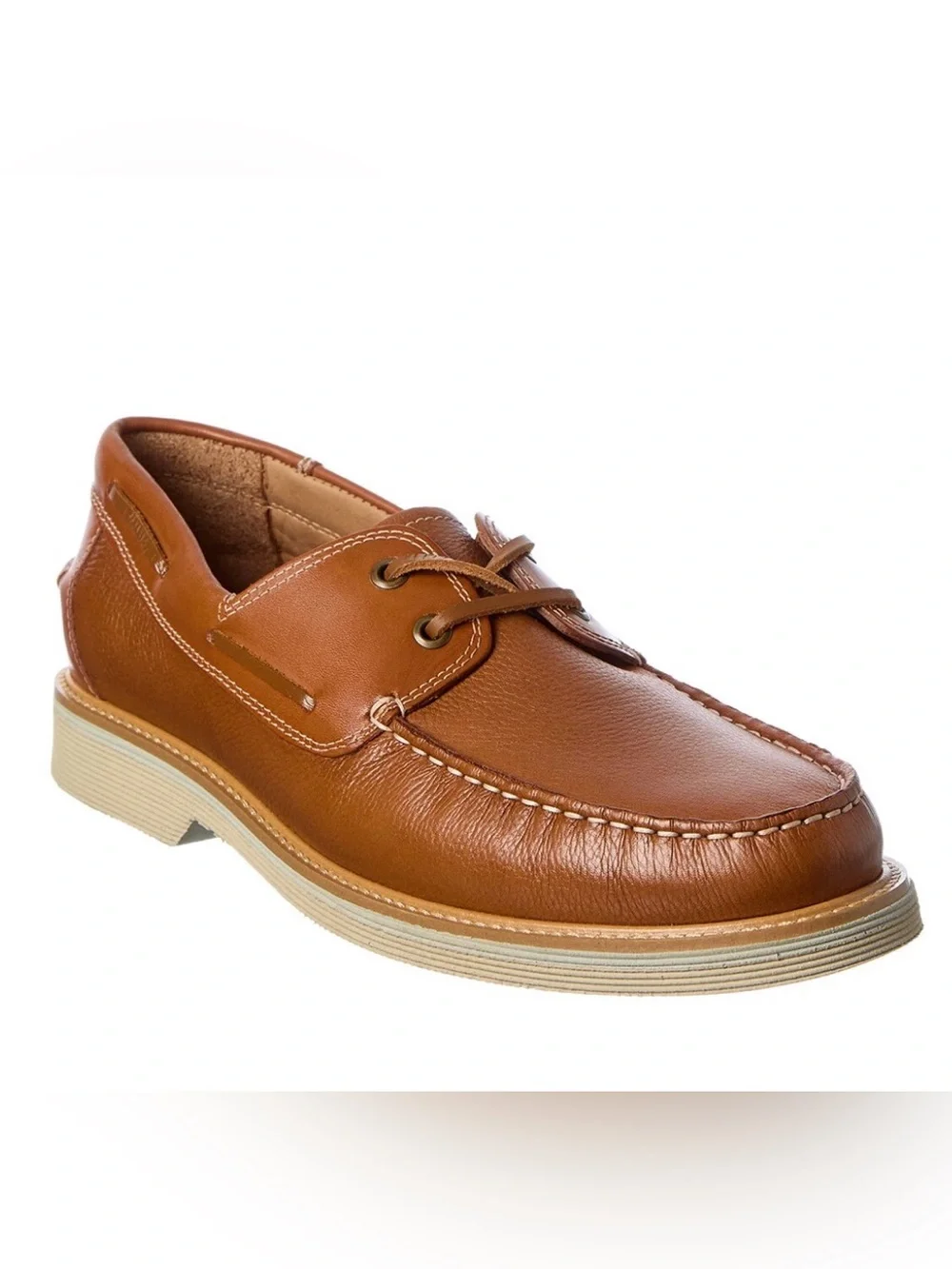 Donald Pliner Fostertc Leather Boat Shoe whiskey tumbled calf size 12 men's